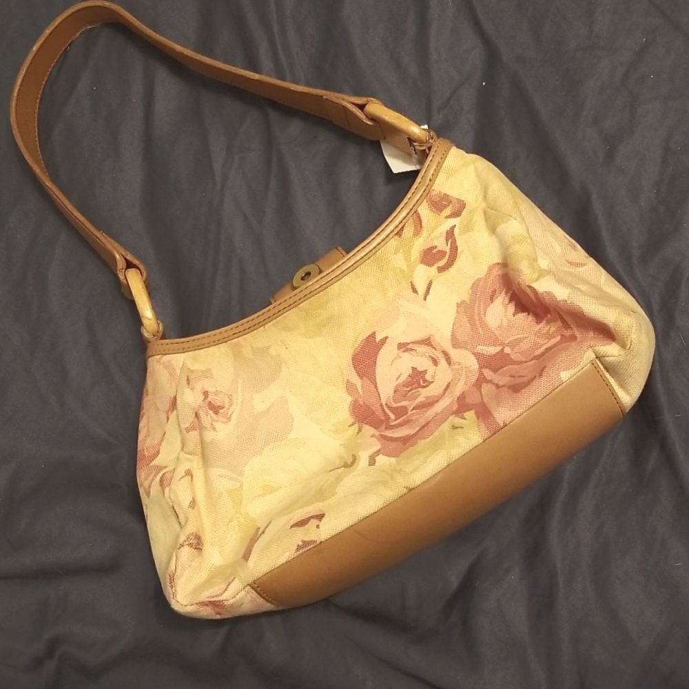 Fossil Baguette Floral Handbag